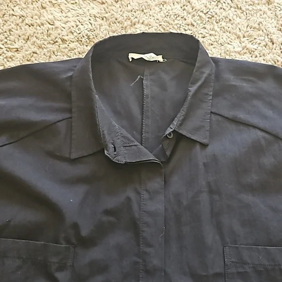 Beaumont Organic, black button up, collared shirt, size L - Picture 2 of 7